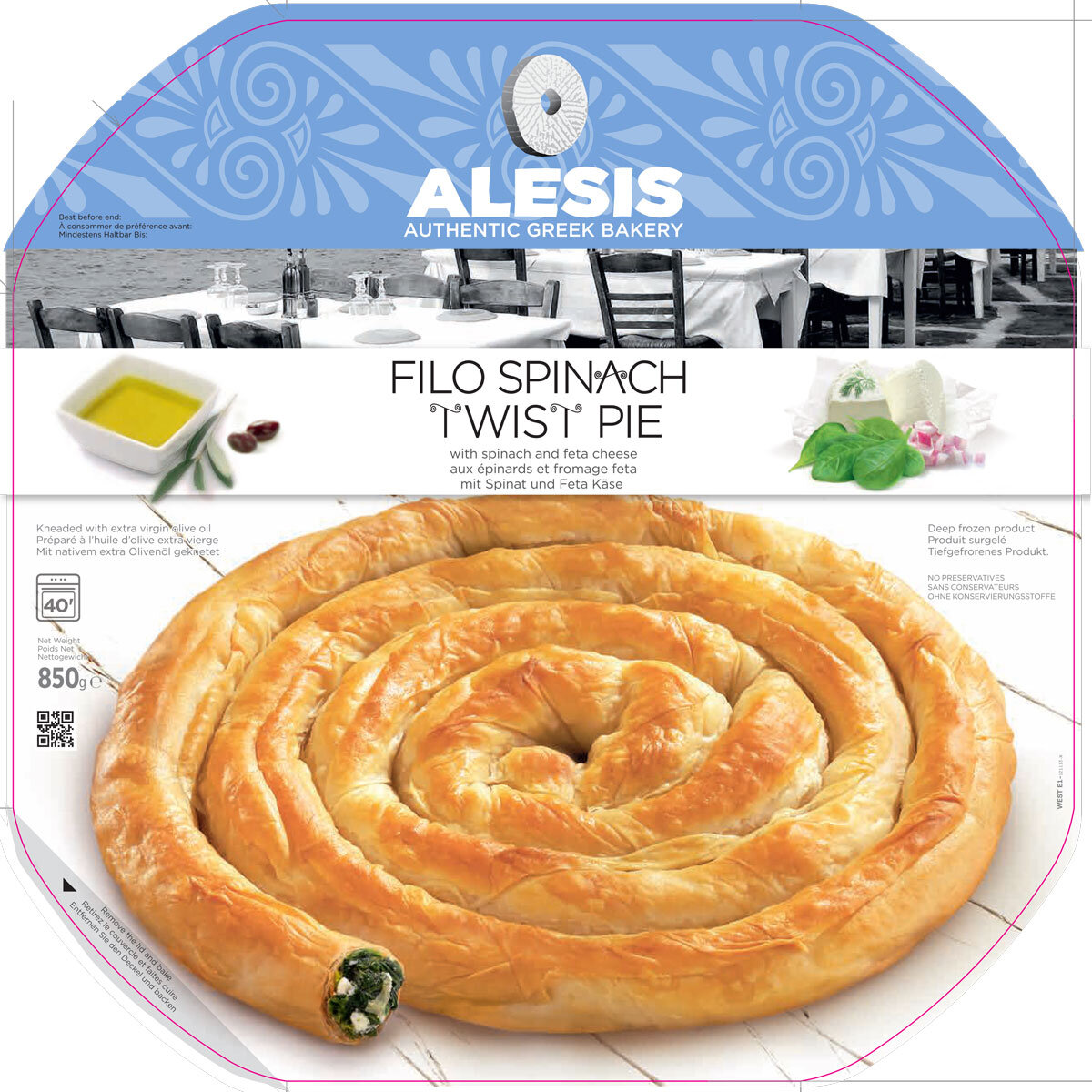 Alesis Filo Spinach Twist Pie