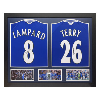 Frank Lampard & John Terry Signed Framed Chelsea Shirts
