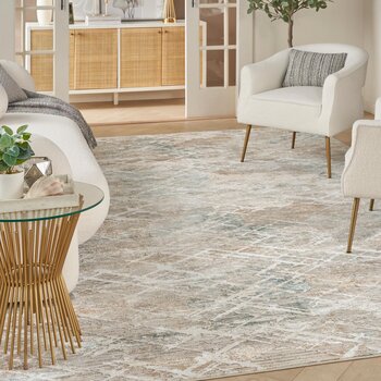 Glitz Grey Abstract Area Rug in 3 Sizes
