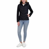 DKNY Women's Mixed Media Jacket in Black
