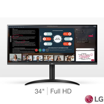 LG 34 Inch Full HD 75Hz IPS Monitor, 34WP550-B
