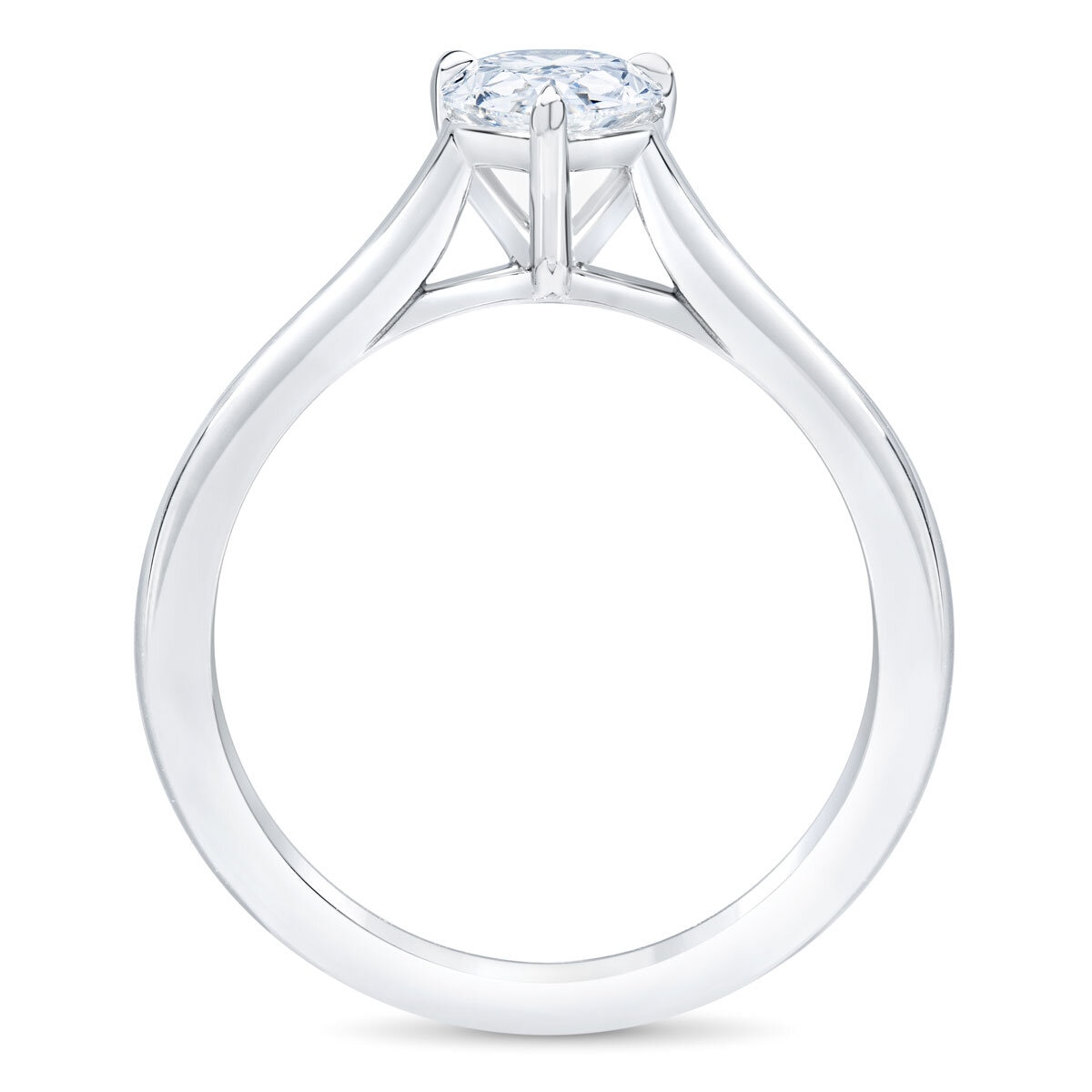 1.00ct Pear Cut Solitaire Ring, Platinum