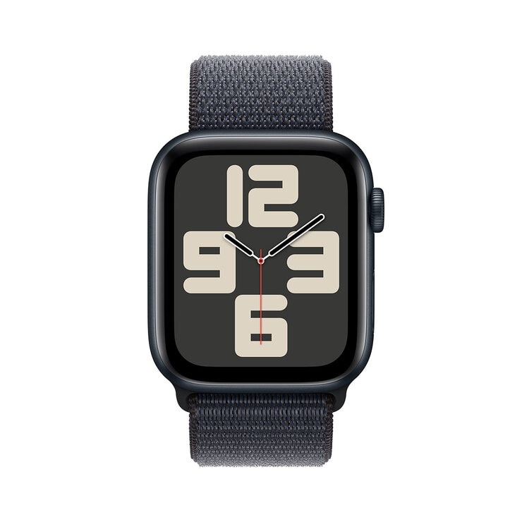 Apple Watch SE GPS + Cellular, 44mm Midnight Aluminium Case with Ink Sport Band Loop , MXGN3QA/A