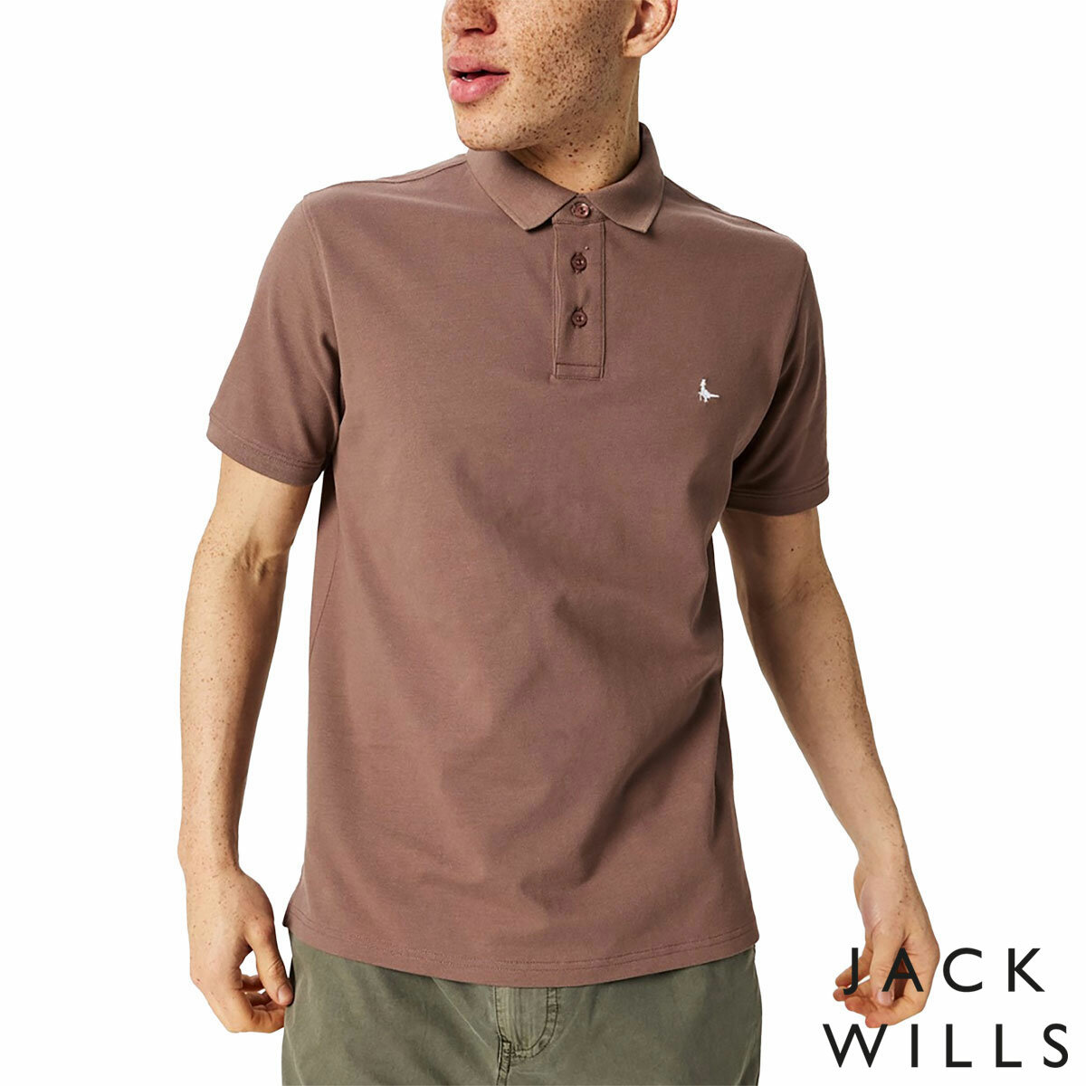 Jack Wills Men's Polo Shirt in Brown Jack Wills Men's Polo Shirt in Brown