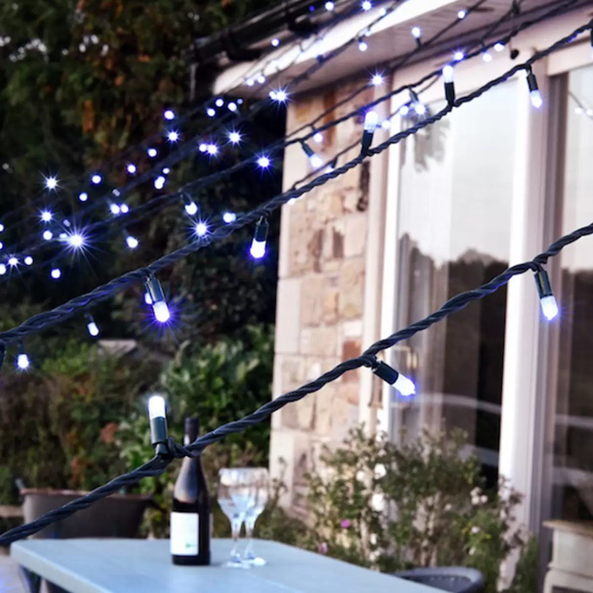 Outdoor led sales string lights costco