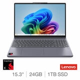 Lenovo IdeaPad Slim 3, Qualcomm Snapdragon X, 24GB, 1TB SSD, 15.3 Inch Laptop, 83N3002DUK