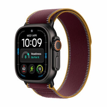 Apple Watch Ultra 4 GPS + Cellular, 49mm Titanium Case with Burgundy Trail Loop