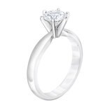 0.50ct Round Brilliant Cut Diamond Solitaire Ring, Platinum