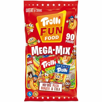 Trolli Fun Food Mega Mix Sweets, Pack of 90