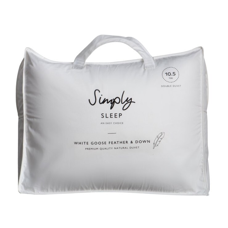 Simply Sleep White Goose Feather & Down 10.5 Tog Duvet in 4 Sizes