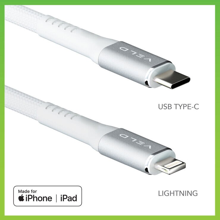 VELD SuperFast 1m Lightning Cables x 3 CVCL13 BUNDLE Costco UK