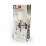 Globe Electric Wireless Rechargeable LED Integrated Wall Sconce in Black, 2 Pack