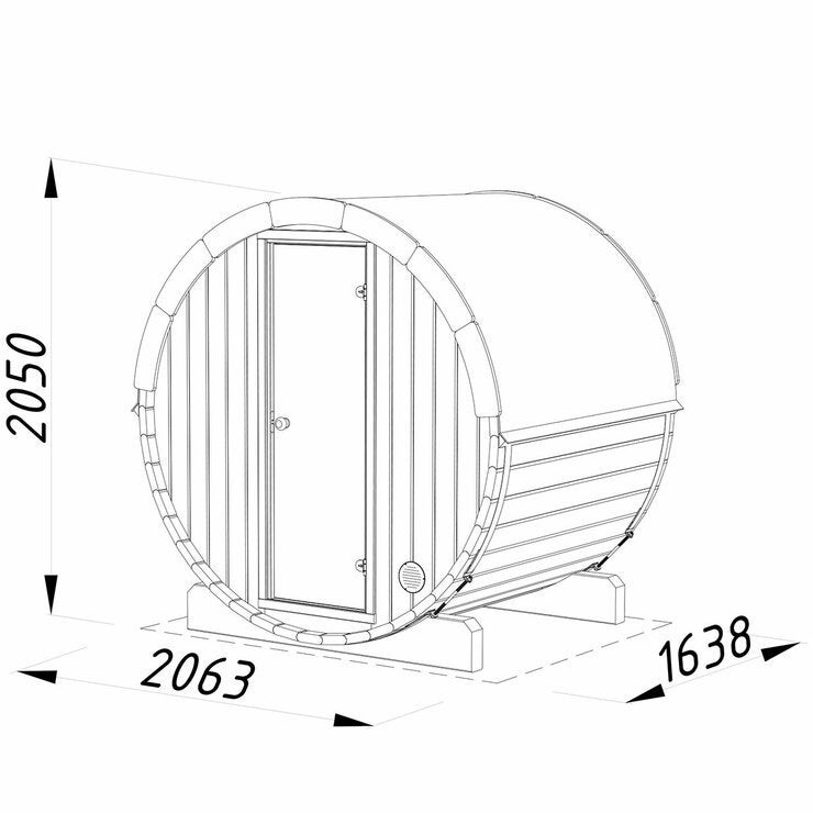Barrel sauna 200x160 Barrel sauna 200x160