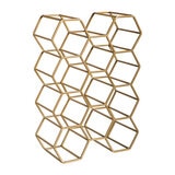 Evergreen 11 Bottle Wine Rack in Gold