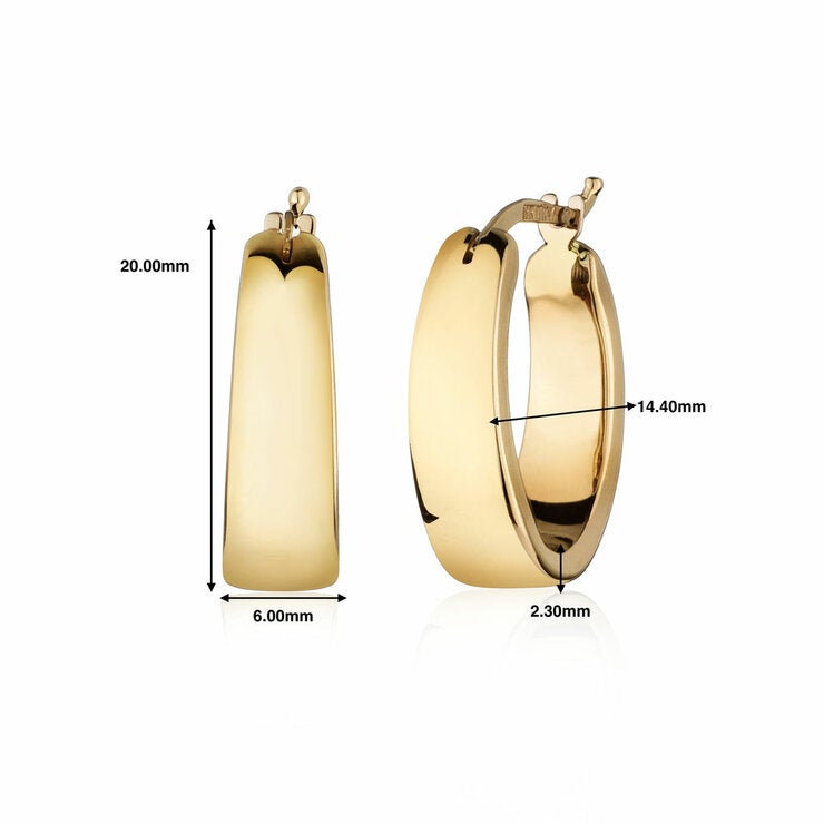14ct Yellow Gold Hoop Earrings 14ct Yellow Gold Hoop Earrings