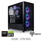 AWD-IT Frame 7, AMD Ryzen 7, 32GB RAM, 2TB SSD, NVIDIA GeForce RTX 5080, Gaming Desktop PC