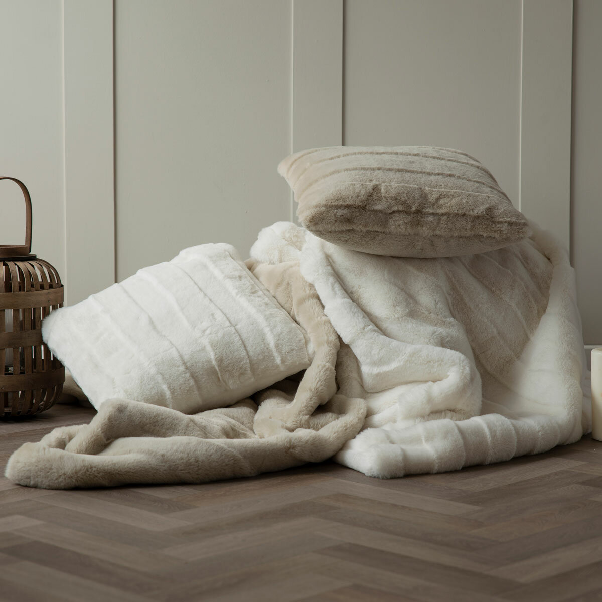 Belledorm Alaska Faux Fur Cushion in 2 Colours, 50 x 50 cm Belledorm Alaska Faux Fur Cushion in 2 Colours, 50 x 50 cm