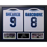 Alan Shearer & Paul “Gazza” Gascoigne double signed framed shirt display