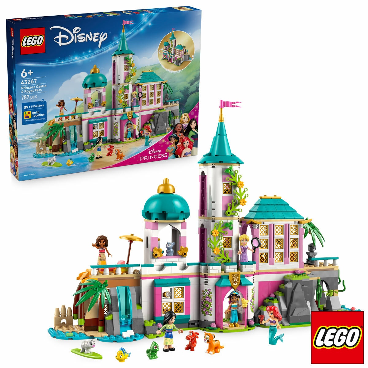 LEGO Disney Princess Castle and Royal Pets - Model 43267 (6+ Years)
