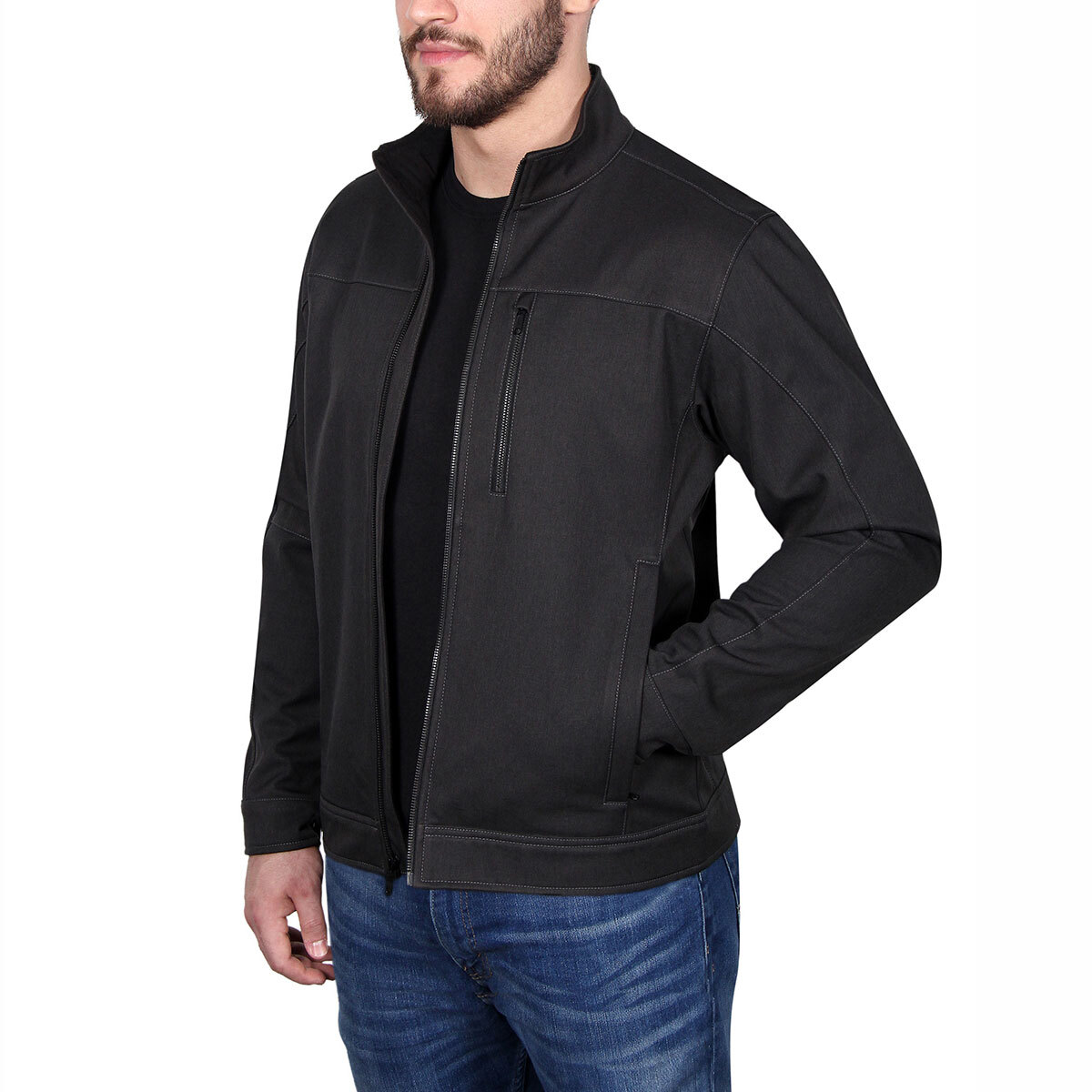 Kirkland Signature Men's Softshell Jacket in Black | Costco UK