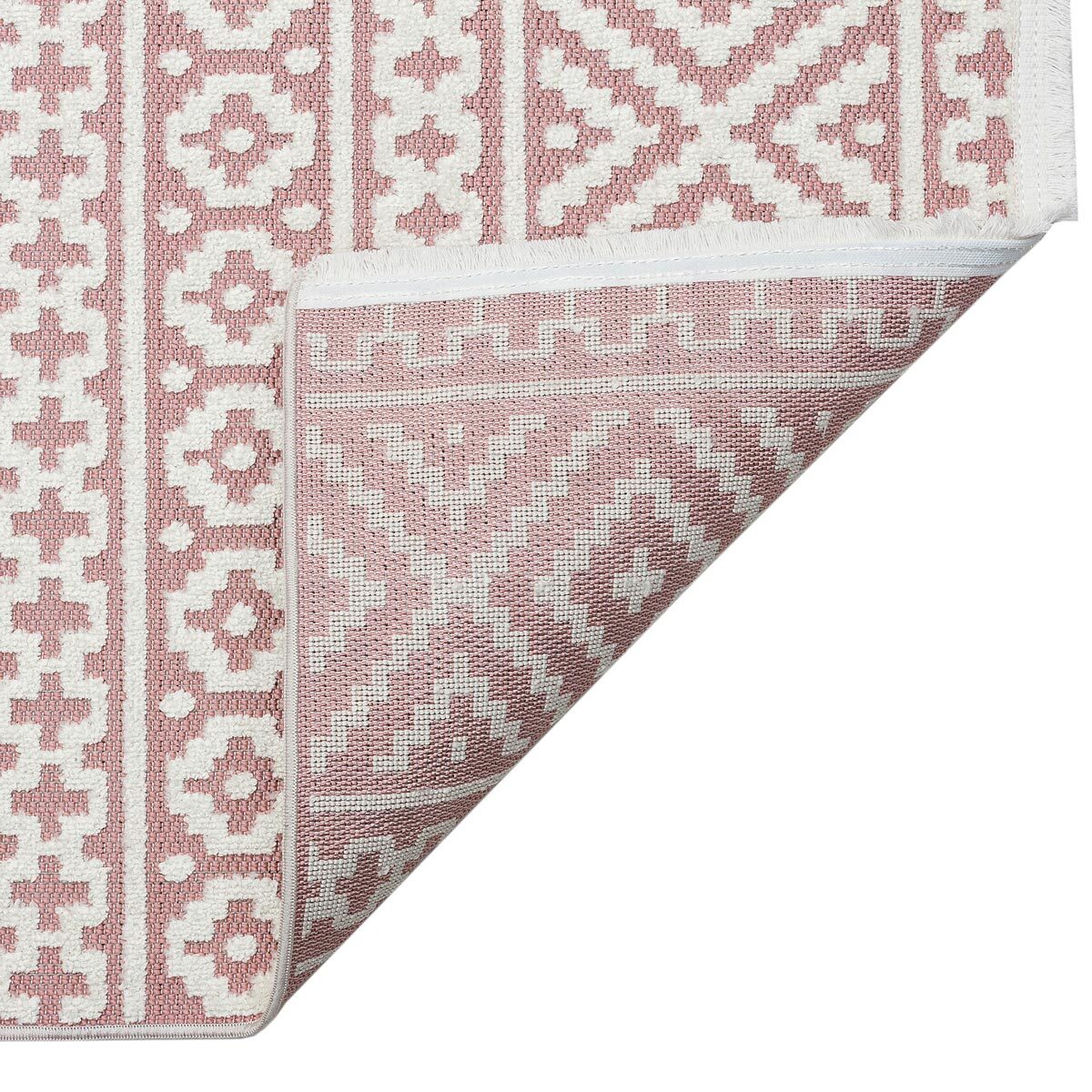 Concept Looms Jazz Deco Indoor / Outdoor Rug in Rose, 220 x 160 cm