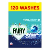 Fairy Non Bio Platinum Laundry Pods with Extra Stain Removal, 120 Wash