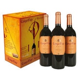 campo viejo rioja three bottles next to orange box