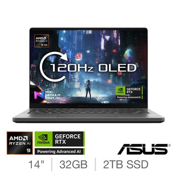 ASUS ROG Zephyrus, AMD Ryzen AI 9, 32GB RAM, 2TB SSD, NVIDIA GeForce RTX 5070 Ti, 14 Inch OLED Gaming Laptop, GA403WR-QS088W