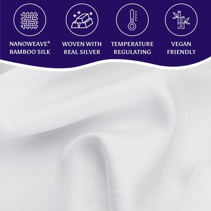 White Silver Lining Pillowcases Features