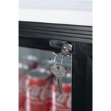 Contender RUG048 783L Commercial Sliding Double Glass Door Fridge, F Rated in White