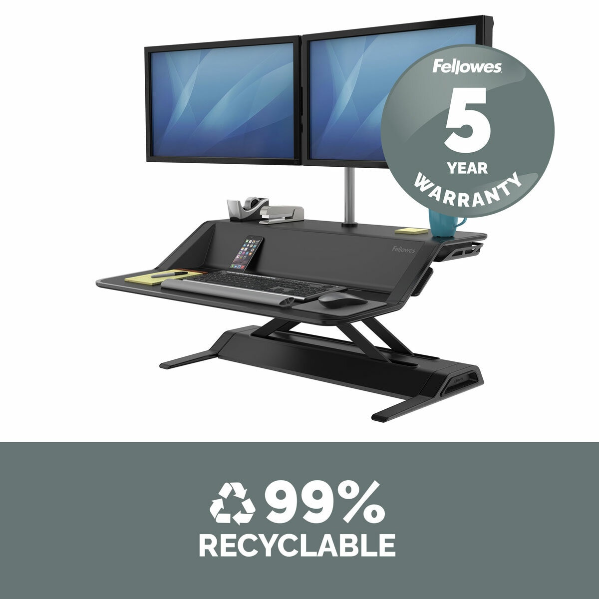 Fellowes Lotus™ Sit-Stand Workstation Fellowes Lotus™ Sit-Stand Workstation