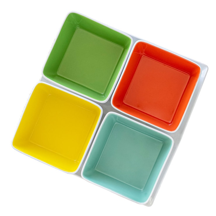 Over & Back Summertime Stoneware 5 Piece Serving Set Costco UK