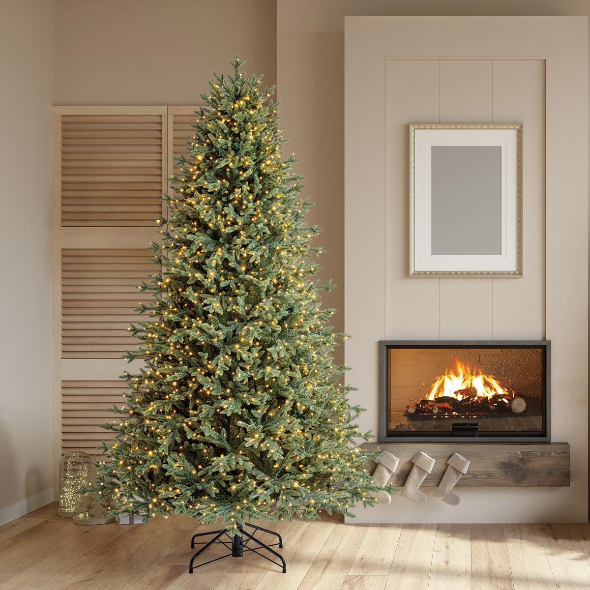 7.5ft (2.3m) Pre-Lit Aspen Artificial Christmas Tree With 1,850 Colour-Changing Radiant Micro Twinkle LED Lights