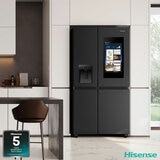 Hisense PureFlat Eclipse RS9P628GPFE, Plumbed Multidoor Fridge Freezer, E Rated In Dark Steel