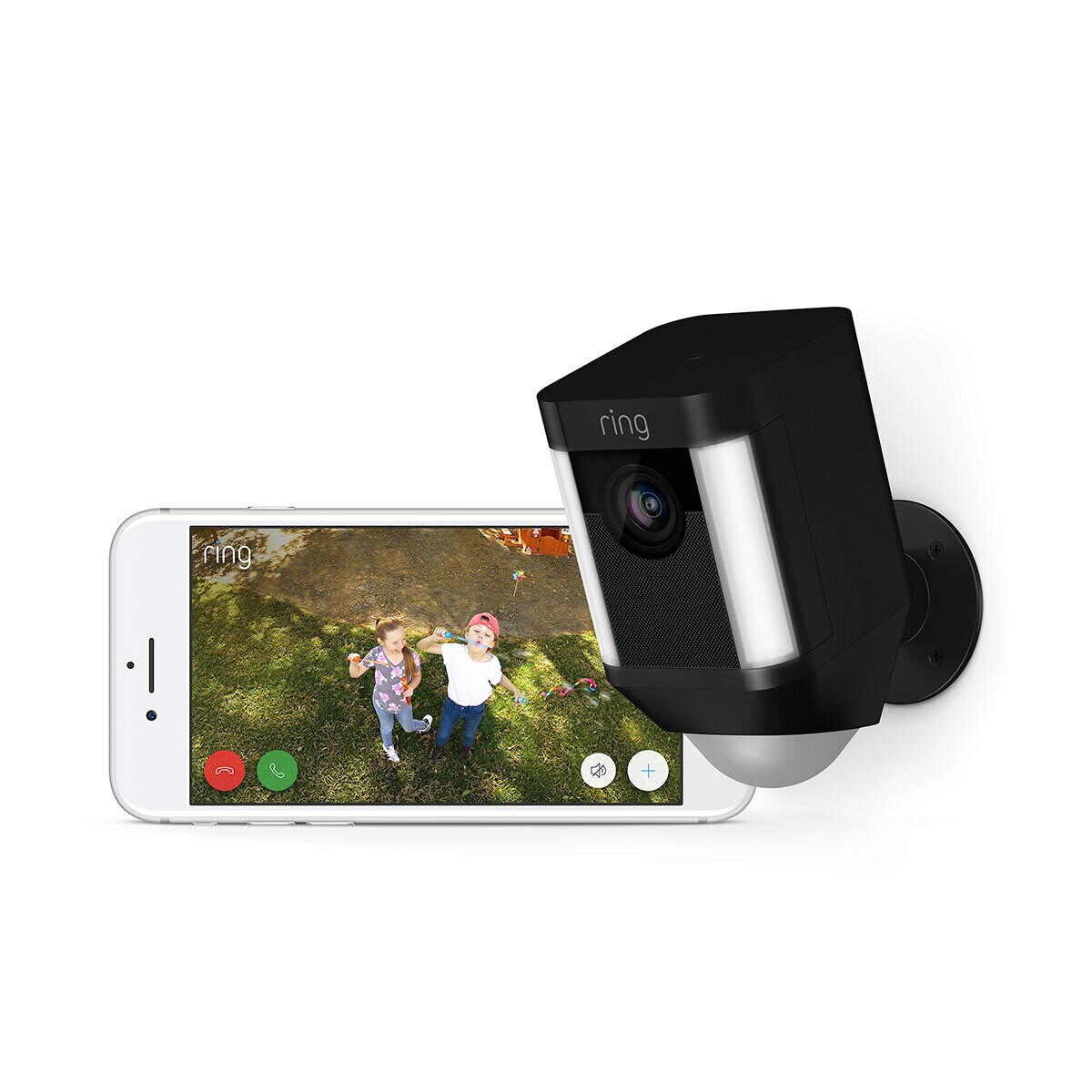 Ring Video Doorbell 3 with Ring Battery Spotlight Cam in Black Costco UK