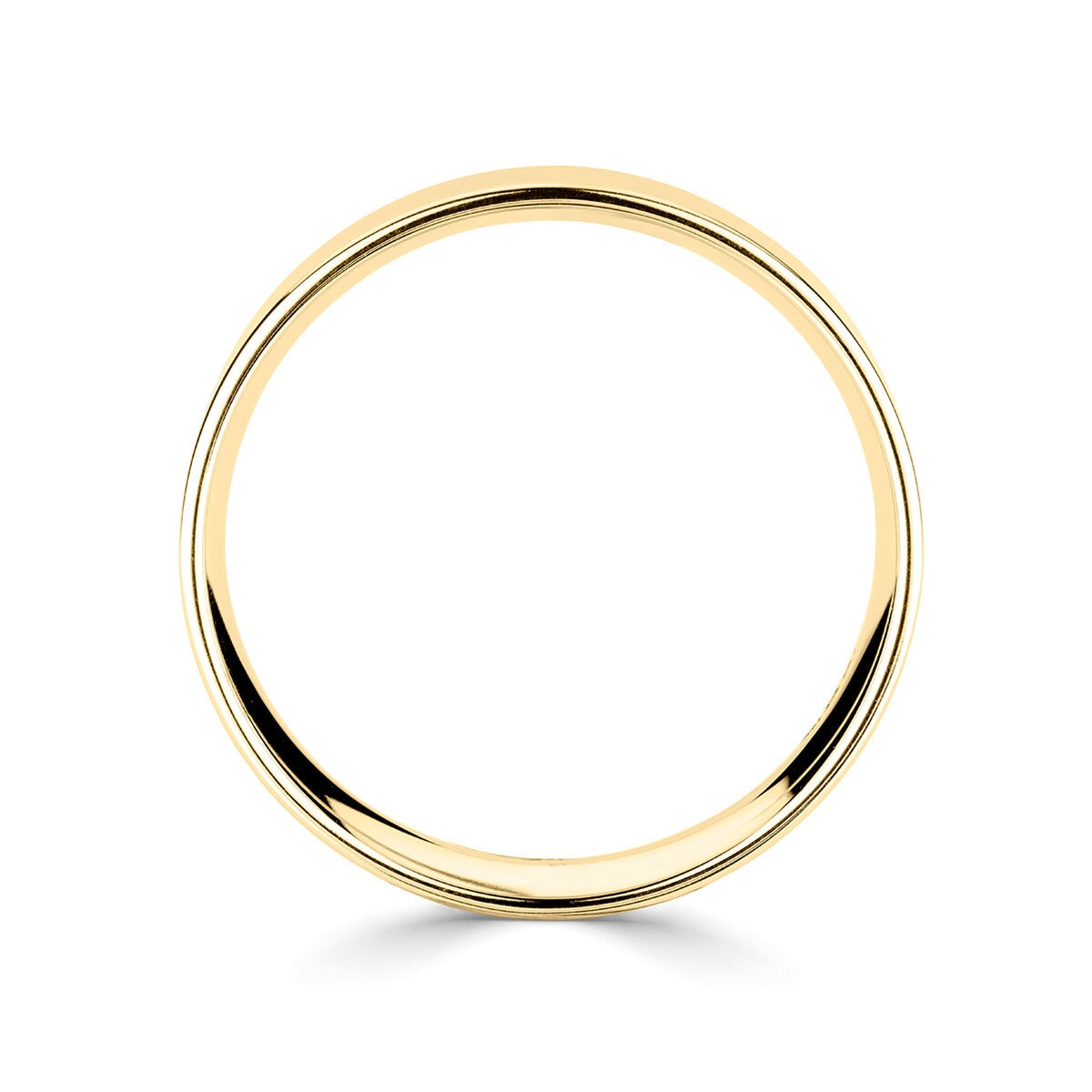 6.0mm Basic Light Court Wedding band. 18ct Yellow Gold