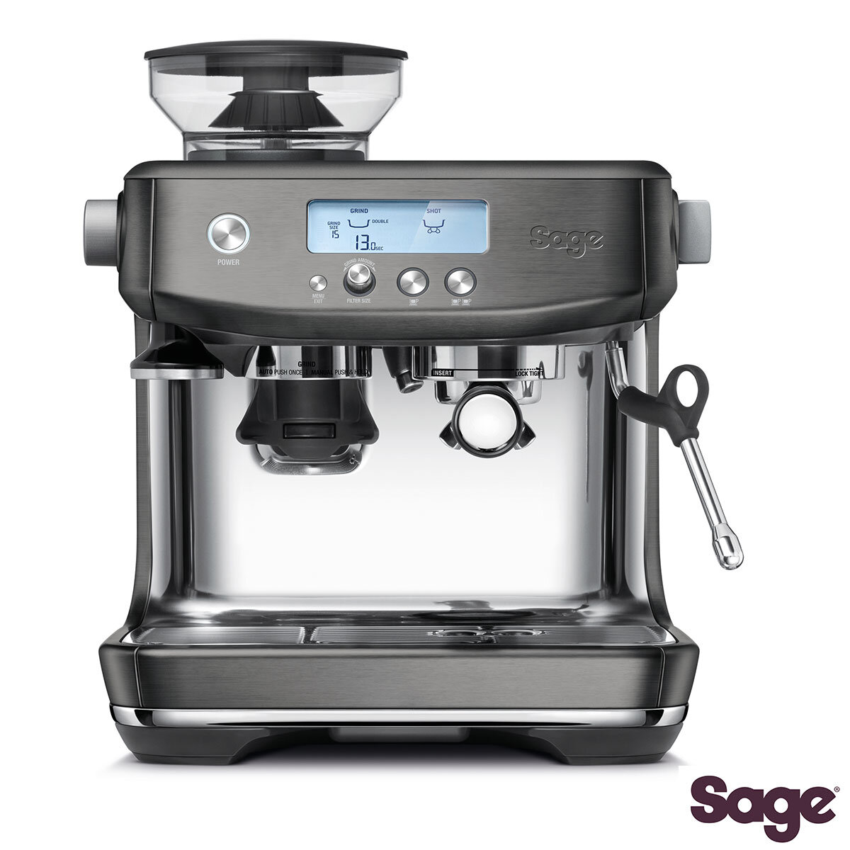 Sage Barista Pro Bean to Cup Coffee Machine in Black Stai