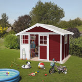 Grosfillex Deco 10ft 2" x 7ft 5" (3.1 x 2.3 m) Shed in Red - Model Deco 7.5