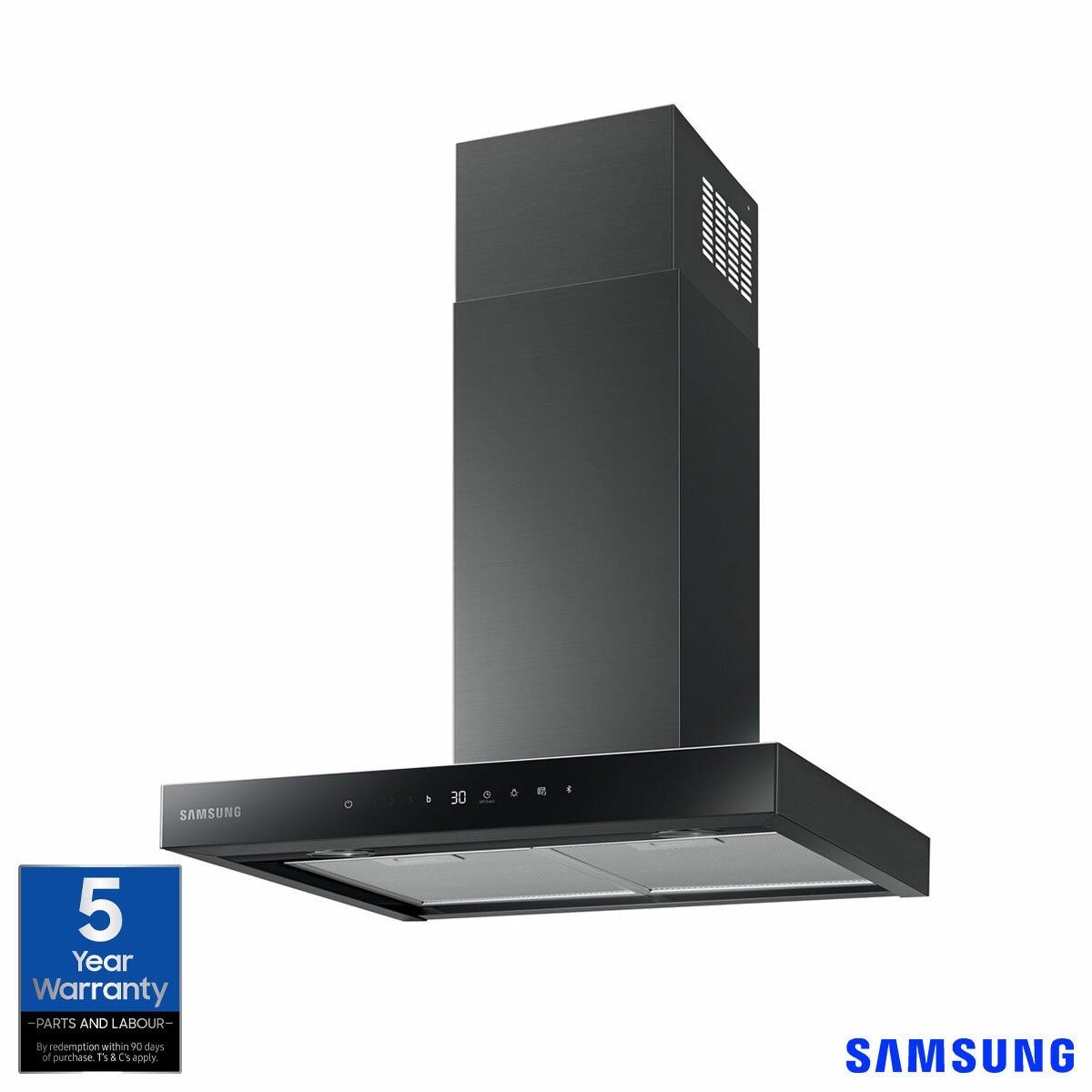 Samsung NK24C5703TM 60cm Integrated Chimney Cooker Hood, A Rated in Black