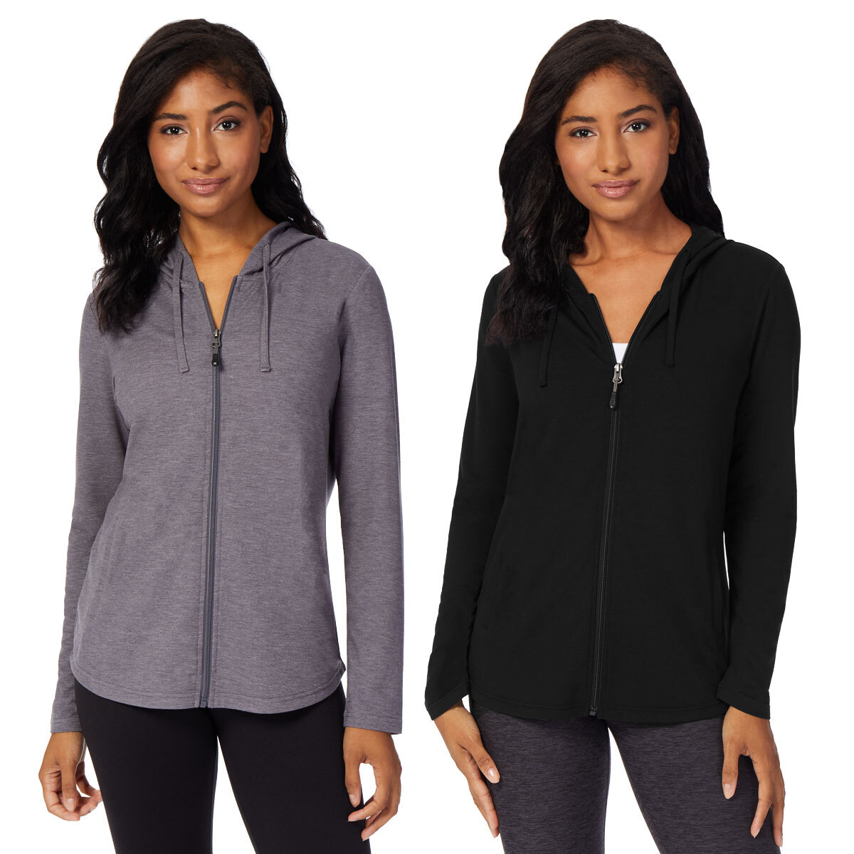 32 Degrees Women's 2 Pack Full Zip Hoody in 2 Colours and 4 Sizes ...