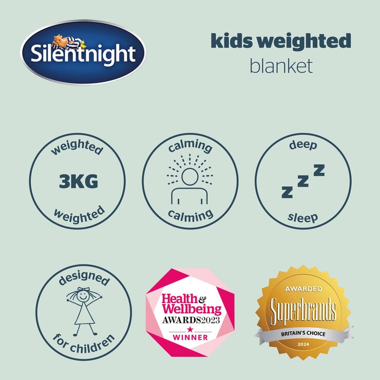 Silentnight Wellbeing Kids Weighted Blanket, 3kg