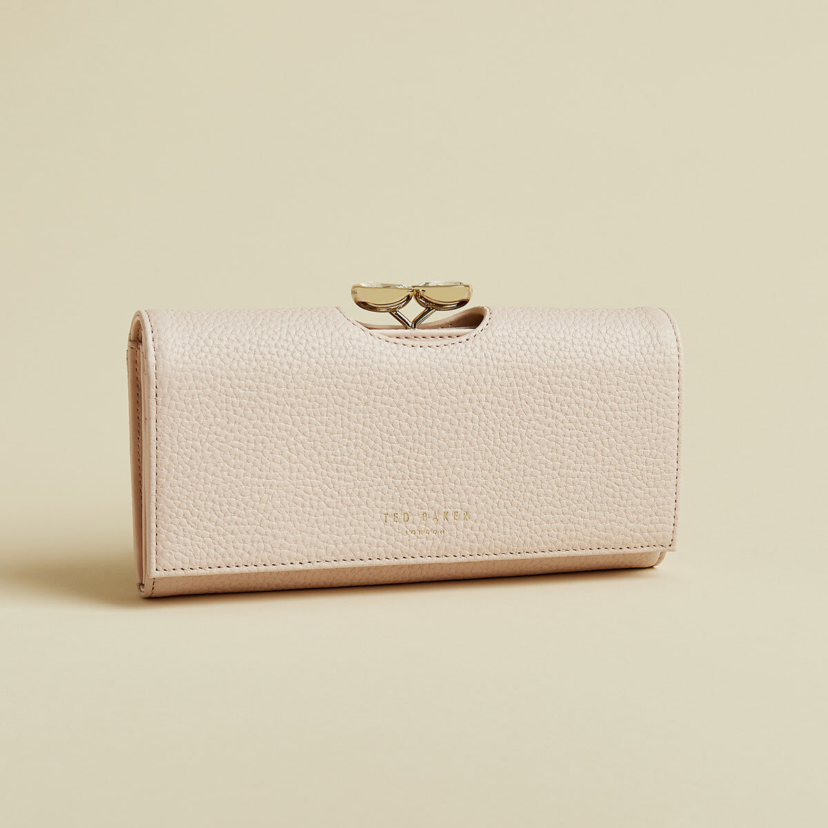 Ted Baker Alyssa Teardrop Crystal Leather Purse in Pink