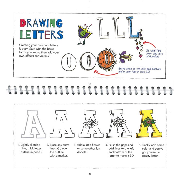 Page spread of Creative Lettering Page spread of Creative Lettering