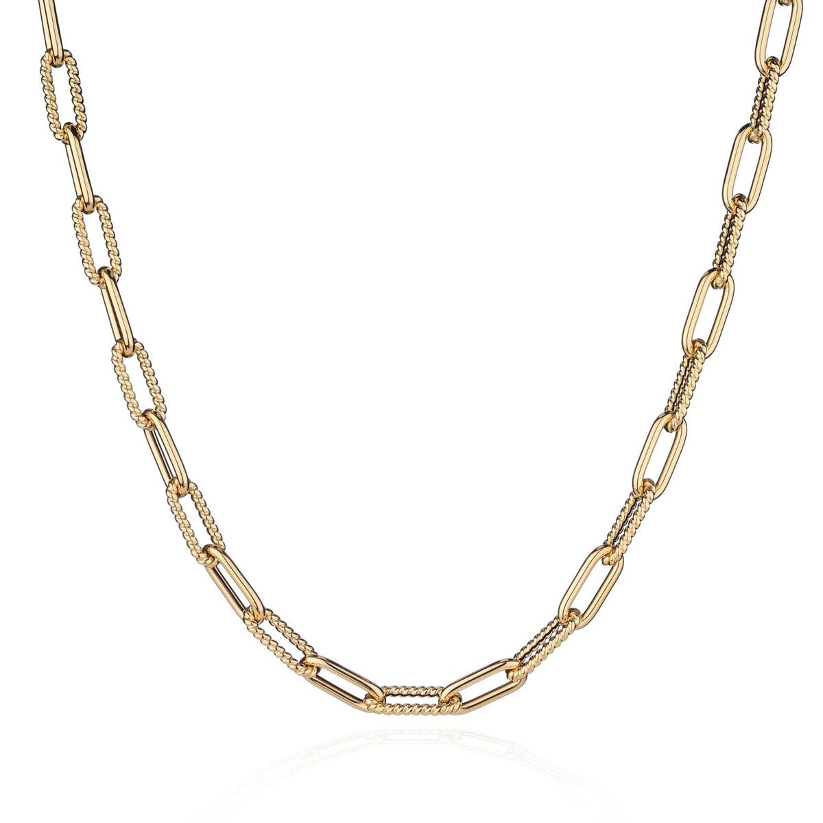 14ct Yellow Gold Paperclip Necklace