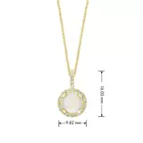 Australian Opal and Diamond Pendant, 14ct Yellow Gold