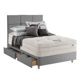 Cut out image of slate divan and headboard with mattress (not included)