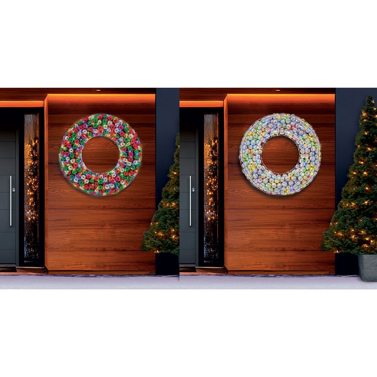 36 inch LED Ornament Wreath With LED lights