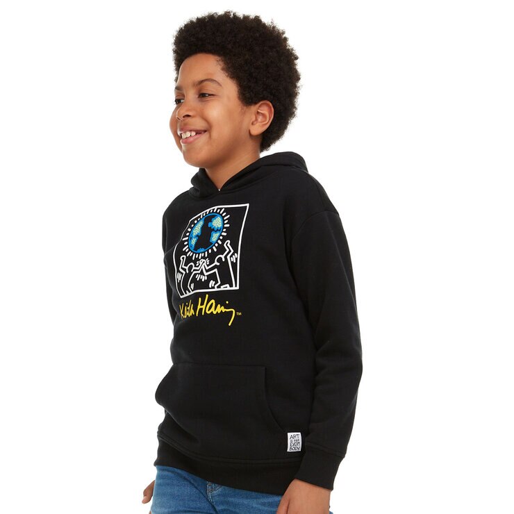 Keith Haring Youth Hoodie in Black, 7-8 Years