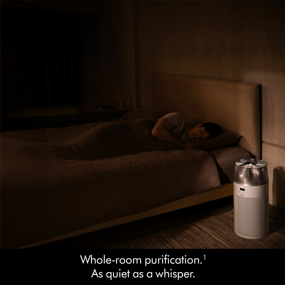 Lifestyle image of  Dyson Hushjet  in bedroom