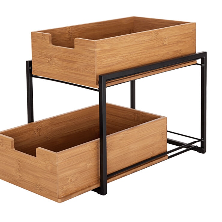 Seville 2 tier sliding bin organiser